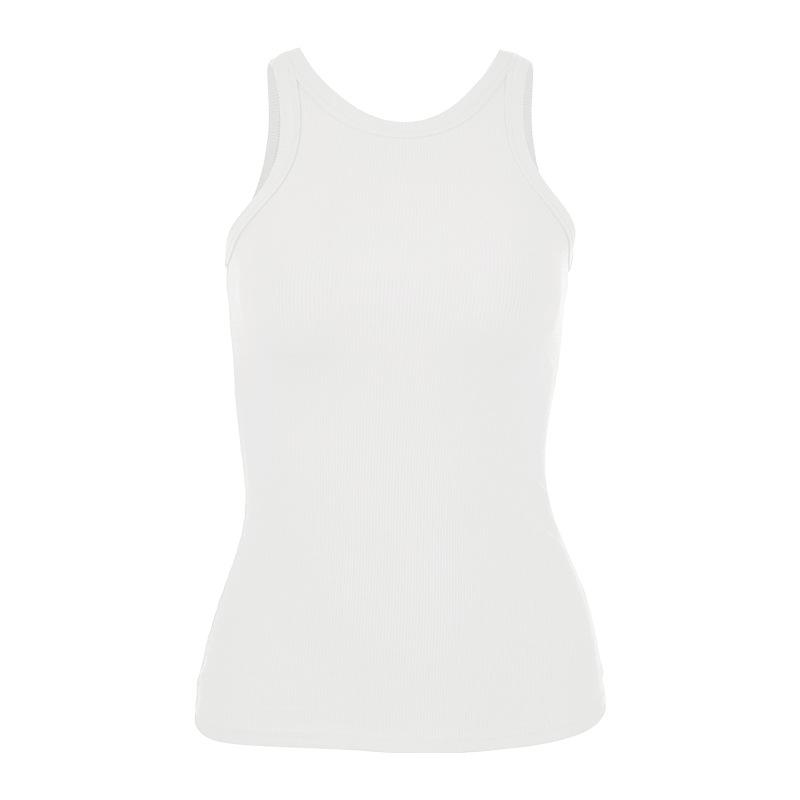 Tops |  Womens Cotton-Blend Round Neckline Solid Tank Top Clothing Tops