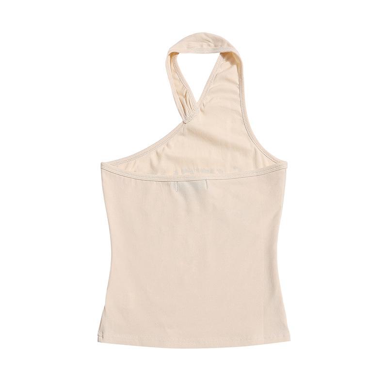 Tops |  Womens Solid Criss Cross Halter Ruched Crop Top Clothing Ivory